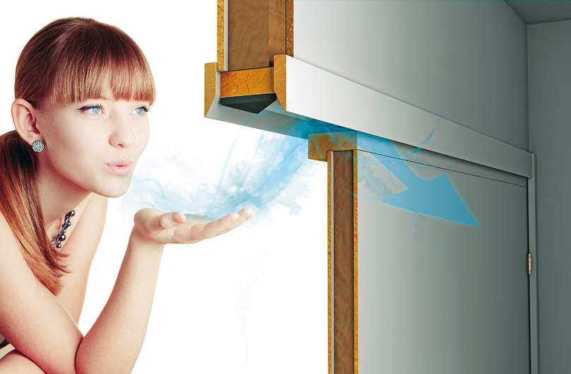 Paso-ovivirtaussäleikkö päästää ilman kiertämään huoneistossa  vapaasti ja huomaamattomasti