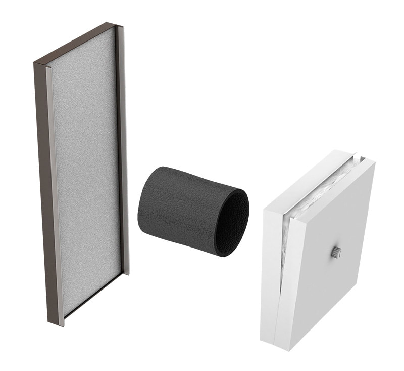 Tuuletusluukkuventtiilin komponentit